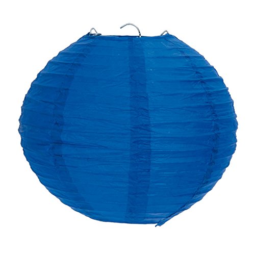 Clayre & Eef 6LAK0324S Lampenschirm Papier klein blau ca. Ø 20 cm