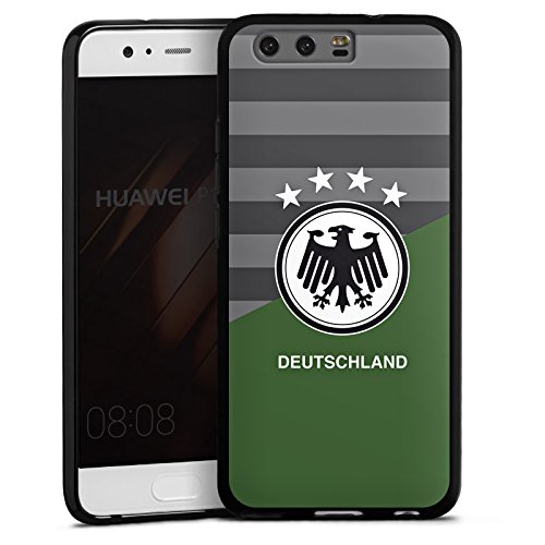 Huawei P10 Silikon Hülle Case Schutzhülle Deutschland Auswärts EM Trikot Fußball Europameisterschaft