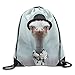 Produktbild fengxutongxue Animals Dressed Like Humans Ostrich Gym Drawstring Backpack Unisex Portable Sack Bag
