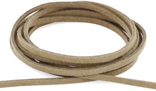 Auroris- Faux suede leather cord - flat 3 mm - length / colour selectable - variant: 5m / light brown