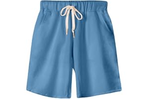 ShallGood Pantalones Cortos Mujer Básicos Color Sólido Bolsillos Verano Cinturón Delgado Cintura Alta Ocasionales Casual Short Yoga Pantalones