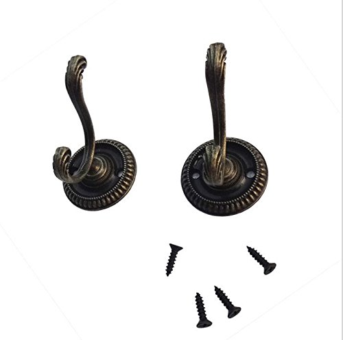 Musuntas 3Pack Vintage antike Eisen Hut Mantel Kleidung Tuchrobe Bad Haken Wand Tür Aufhänger - 2