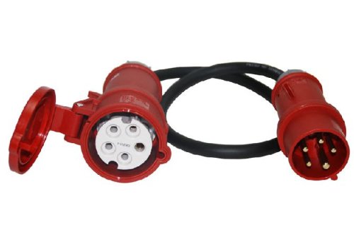 CEE Adapter Starkstrom 16 A Stecker auf 32 A Kupplung