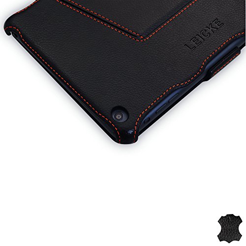 MANNA iPad Mini 3 und Mini 2 Retina Ultraslim Leder Tasche Case Etui Sleeve Cover Schutzhülle Hülle, III. Generation mit Easystand & CleverStrap, Echtleder | Autosleep – Funktion - 7