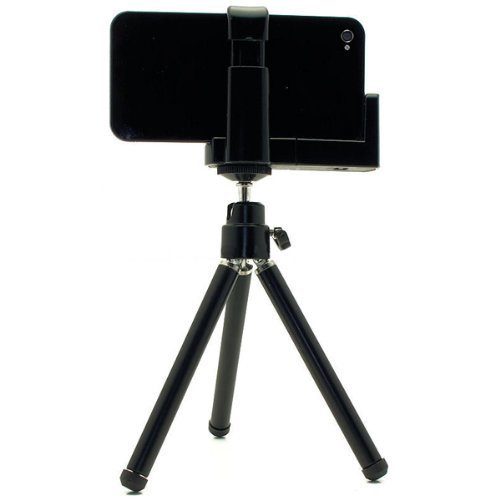 SODIAL(TM) Mini Tripode Ajustable + Soporte de Camara para iPhone y Otros Telefonos Moviles