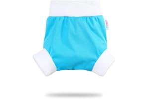 ‎PETIT LULU Petit Lulu Überhose (Schlupfüberhose) Größe L (9-13 kg) für Höschenwindeln und Nachtwindeln (Blau)