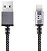 Produktbild Super schnelle Ladegerät-Kabel für iPhone 5, iPhone 5S, iPhone 5 C, iPhone 5SE, iPhone 6, iPhone 6S, iPhone 7, iPhone 7S, iPhone 7S Plus, iPad, iPod Ladekabel 8 Pin USB Lightning Nylon geflochtenes Kabel High Speed Data Transfer Sync – [Apple MFi Zertifiziert UK Marke AEL®] [1 Meter] [Lebenslange Garantie]