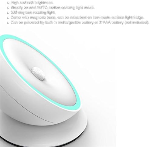 360 ° Rotation of Human Induction Energy Saving Night Light Voltage: ? 36V Power: 0.5W Apply to Bedroom Bedside Crib Bathroom Wardrobe Lockers , usb charging