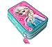Produktbild Disney Frozen die Eiskönigin Glitzer 3D 44 x Teile 3-FÄCHER FEDERTASCHE FEDERMAPPE ETUI GEFÜLLT
