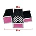 Popamazing Large Aluminum Waterproof Stylish Beauty Makeup Box Luggage Cosmetic Case (Pink)