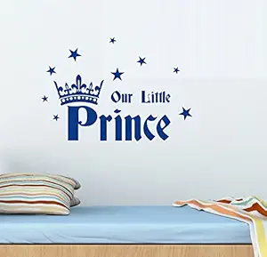 Asian Paints Wall-Ons, Our Little Prince Baby Decal, PVC Vinyl Decorative Wall Stickers for Kids Room, UV Printed, Eco-Solvent Ink, DIY Removable Peel and Stick, Covers H 1 ft x W 1.6 ft, Blue