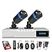 Produktbild H. VIEW 1080P CCTV Home Security Kamera System mit 1 TB Festplatte, 1.0MP 4-Kanal 960H DVR Recorder, 2, Nachtsicht IR-wetterfest Kamera Überwachung system Unterstützung Smartphone Fernüberwachung