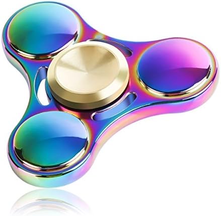 Rainbow Spinner Fidget Toys |   Tri Finger Gyro Toy  | Stress Relief &amp; Anxiety ADD ADHD | Spin 4-6 Minutes