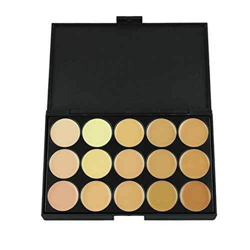 Voberry® Foundation Cream Highlighter For Face 1pcs Professional 15 Concealer Camouflage Foundation Makeup Palette