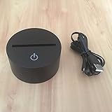 Olayer kreative 3D-LED-Lampe Illusion Nachtlicht 3D-Schriftzug Love und Herzen, Acryl, mit Farbwechsel - 3