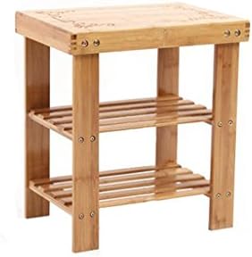 Makeup rack MEILING Change Shoe Stool Bamboo Modern Simple Wearing A Shoe Stool Shoebox Incorporated Storage Stool Test Shoe Stool Footstool Simple Low Stool