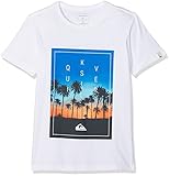 Mangas cortas Quiksilver Classic Salina Stars Camiseta, Niños, Gris (Athletic Heather), XL/16