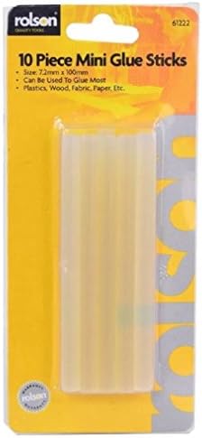 PonZE Rolson 10 Mini Hot Melt Glue Gun Sticks 7.2Mm X 100Mm Plastics Wood Fabric Etc..