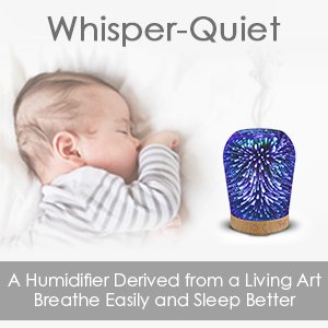 [NEU]3D Glas Full Star Nachtlampe ätherisches, Öl Luftbefeuchter, GLISTENY 100ml Aroma Diffuser Ultraschall Humidifier Ruhiger Tragbarer 16 Farben Nachtlicht für Baby Badezimmer Wohnzimmer Schlafzimmer Büro - 7