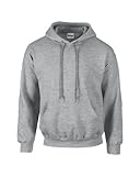 h&m pullover damen grau 270 g/qm (White: 255 g/qm) Gildan - Unisex Kapuzenpullover \'Heavy Blend\' , Sport Grey, Gr. M