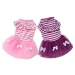 MagiDeal-Abito-Cane-Elegante-Arco-Sveglio-Della-Banda-Del-Vestito-Principessa-Gonna-Di-Pizzo-Abbigliamento-per-Animali-Cucciolo-Gatto