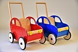 SchwabenKids Auto rot oder blau Bremse Lauflernwagen Puppenwagen Lauflernhilfe Holz Gehfrei Clip Räder Holzpuppenwagen - 8