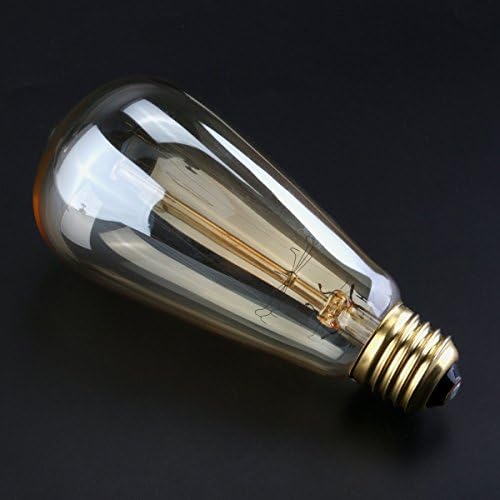 GRACIAS HOME 1x Vintage light bulb Retro old fashioned Edison Style E27 Screw ST64 19 anchors 40W 220V - Squirrel Cage tungsten filament glass antique Lamp [Energy Class D]