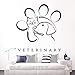 Produktbild guijiumai Veterinärmedizin Tier Haustier Wandtattoo Vinyl Aufkleber Wandbild Hund Katze Muster Fensteraufkleber Poster Abnehmbare Tapete Rosa 75X79 cm