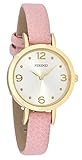ferenzi Damen | Chic Feminine klein gold Watch mit Soft Pink Dünn PU Leder Band | fz17304