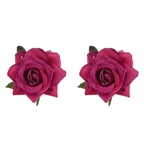 ACTLATI 2 Pcs Charming Flower Hair Clip Crimping Rose Barrette Women Girls Wedding Travel Holiday Hairpin Rose Red RS.1449 (42.00% Off) - Amazon