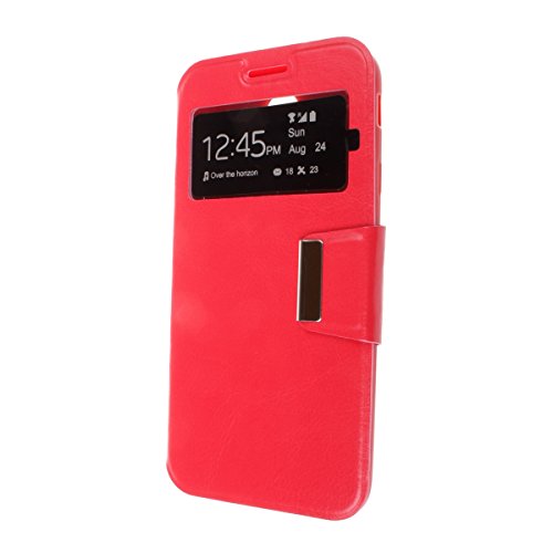 Misemiya    Funda Samsung Galaxy J7 2017 - Funda Solo  Libro View Sporte Rojo