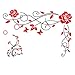 Produktbild Beilinheng Rose Vine Acryl 3D Wandaufkleber Wohnzimmer Hochzeitszimmer Wandmalerei Dekoration Tv Hintergrund DIY Art Wall Decor Wasserdichter Hintergrund 72x49 inch