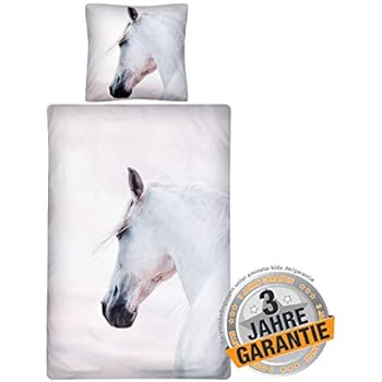 pferde bettwäsche 135x200 baumwolle