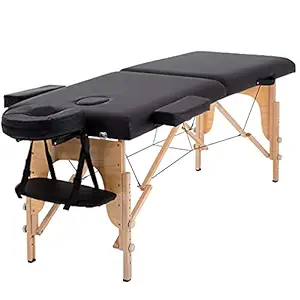 Portable Massage Table Massage Bed Spa Bed Heigh Adjustable Massage Table 2 Fold Massage Table Massage Table Cradle Facial Salon Tattoo Bed