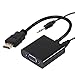 Produktbild Sopear HDMI zu VGA-Adapter-Konverter-Kabel-Verbindungsstück stützt HDCP 1.0 1.1 1.2 für PC Schreibtisch-Laptop mit Audiokabel