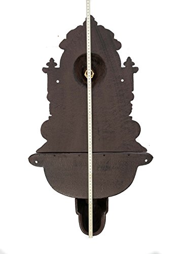 WASCHBECKEN WANDBRUNNEN GARTEN EISEN NOSTALGIE ANTIK STIL LÖWE BRUNNEN BRAUN - 6