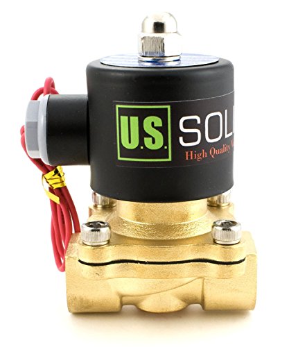 U.S. Solid 1/2” G 12 V DC Messing Magnetventil Direktgesteuert Servogesteuert für Wasser Luft Gas Öl NC Brass Solenoid Valve 0-10 Bar