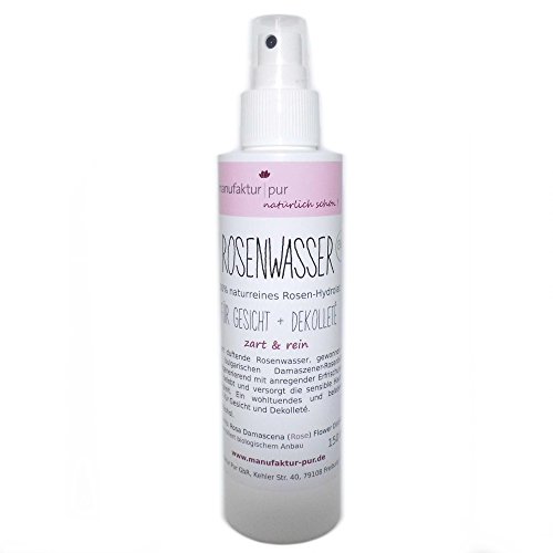 150 ml Echtes Rosenwasser Bio Organic Rose Water 100% naturreines Rosen-Hydrolat