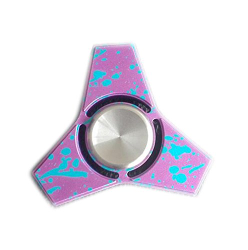 Aluminum Alloy Camouflage Toy Y Shape Three Finger Tip Fingertip Gyroscope,Spinner Fidget Alloy Circular Red Toy EDC A Good Choice for Killing Time,Relieves Your ADHD, Anxiety And Boredom