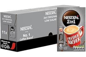 NESCAFÉ Necafe 2in1 11 boxes (each box = 6x10g) 660g Low Sugar sold by Krishna Stores Ltd 66 sachets