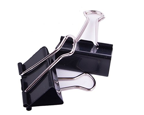 MP PA381 - Set de 2 pinzas de acero 51 mm color negro MP PA381 - Set de 2 pinzas de acero 51 mm color negro