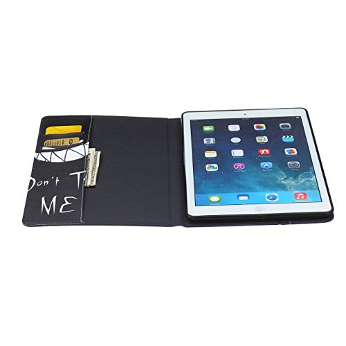 iPad Air Hülle, Deenor Bunt Painting und Stilvoll Brieftasche Tasche PU Leder Flip Protective Stand Tasche Schutzhülle Hülle für Apple iPad Air (2013 Version).[Evil Smile] - 7