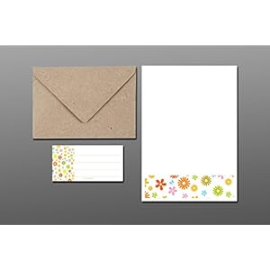 Briefpapier Set / Blumen No2