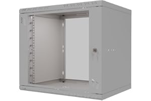 Stalflex Serveur Armoire Réseau 19 Pouces 9U 400mm Standard - Acier Robuste - Racks pour Ordinateur et Serveur - Armoire Informatique Compatible avec Serveur Rack et Baie de Brassage