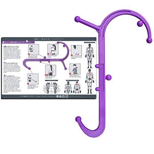 Body Back Buddy Júnior con Cartel de Uso - Herramienta Portátil de Automasaje para Terapia de Puntos Gatillo para Acupresión y Masaje Muscular Profundo - Masajeador de Espalda para Todo el Cuerpo