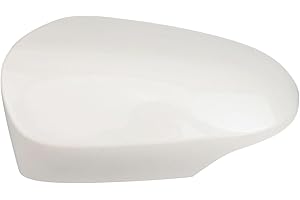 HpLive Tapas de espejo retrovisor izquierdo, color blanco y negro brillante para Toyota para Yaris 2012-2020 (blanco)（Only left side）
