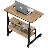servetavcı Y&uuml;kseklik Ayarlı Ve &Ccedil;ift Raflı Laptop Sehpası Ve &Ccedil;alışma Masası - Atlantik &Ccedil;am (tekerli) 70 X 40 Cm