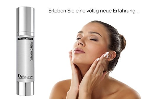 Définique Vitamin Cream, 50ml Luxuriöse Hyaluronsäure Vitamin Creme mit reiner Hyaluronsäure, Retinol, ProVitamin A, Vitamin C, Vitamin E, ProVitamin B5 und edlen Pflegeölen. Innovative Anti-Aging, Vitamin- und Feuchtigkeitspflege für Ihre Haut - 3