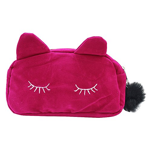 Pinzhi LandLeder Trousse, Cartoon Cat Style de Coupe Trousse avec fermeture éclair