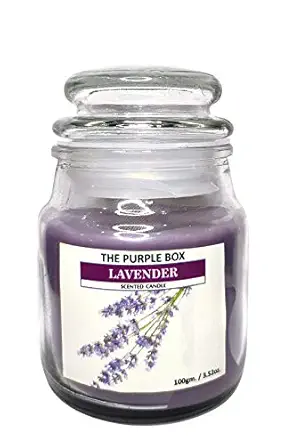 The Purple Box Wax Candle, Pack of 1, Floral